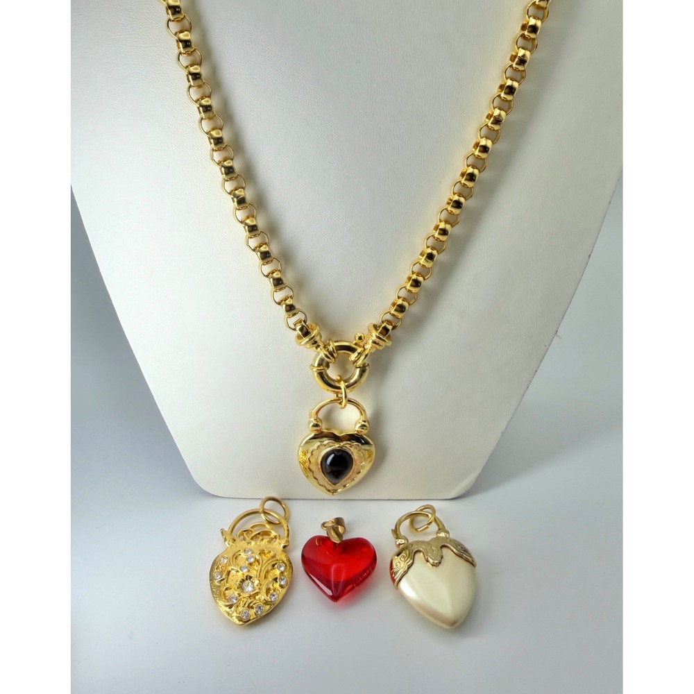 Joan Rivers Classics Collection Gold Tone Interchangeable Heart Pendant Necklace